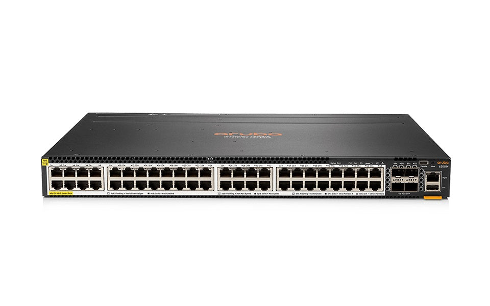 HPE JL659A Aruba 6300M 48Sr5 Cl6 Poe 4Sfp56 Switch