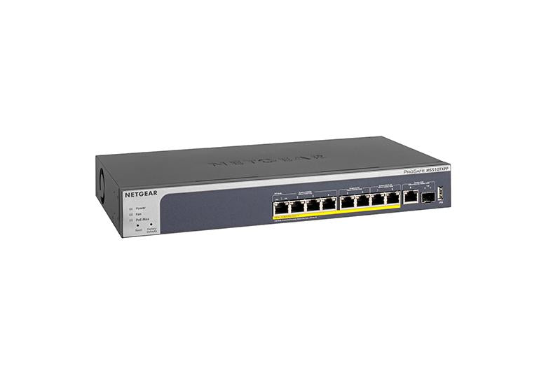 8-Port Multi-Gigabit Ethernet PoE+ Smart Switch with 2 Dedicated 10-Gigabit Uplink Ports (1 Copper/1 SFP+)